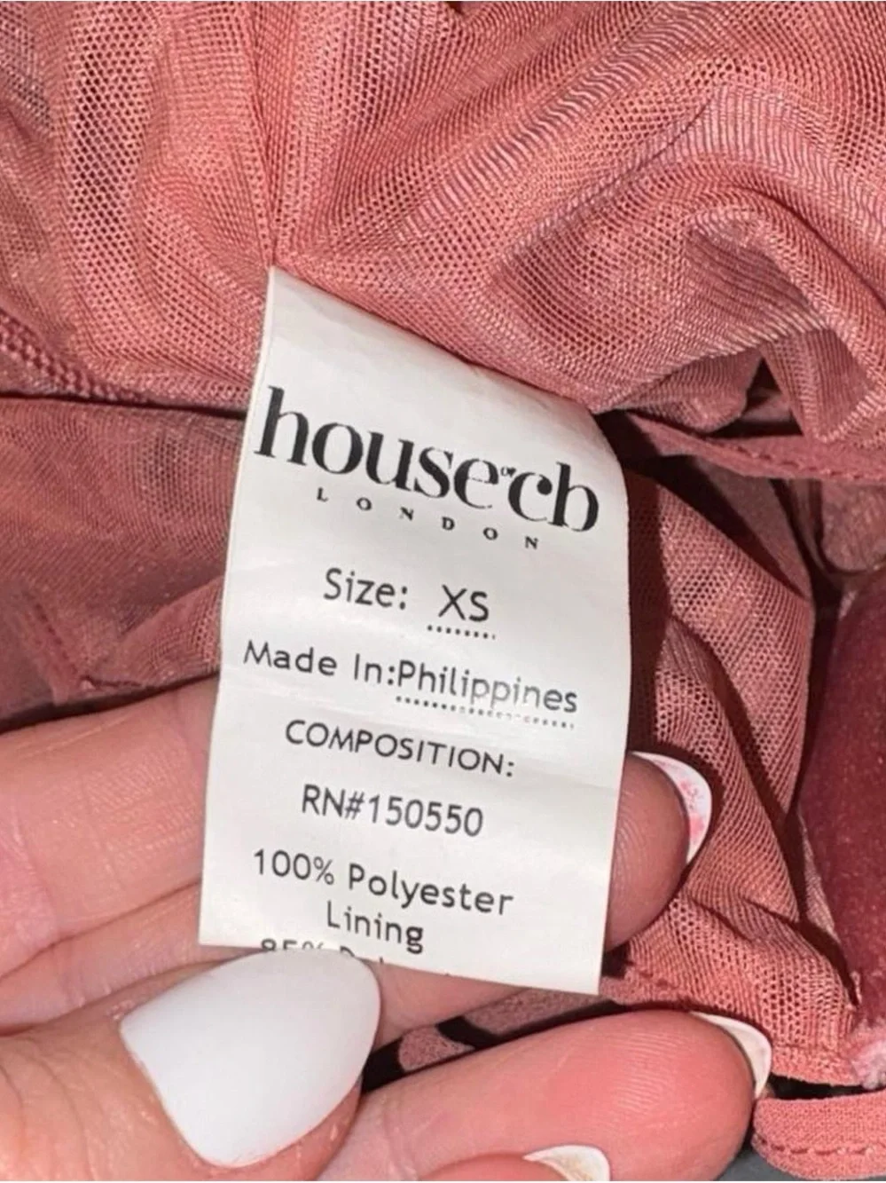 House of CB Dusky Rose Off-Shoulder Ruched Mini Dress - Picture 8 of 9
